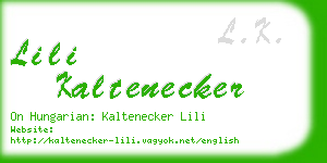 lili kaltenecker business card